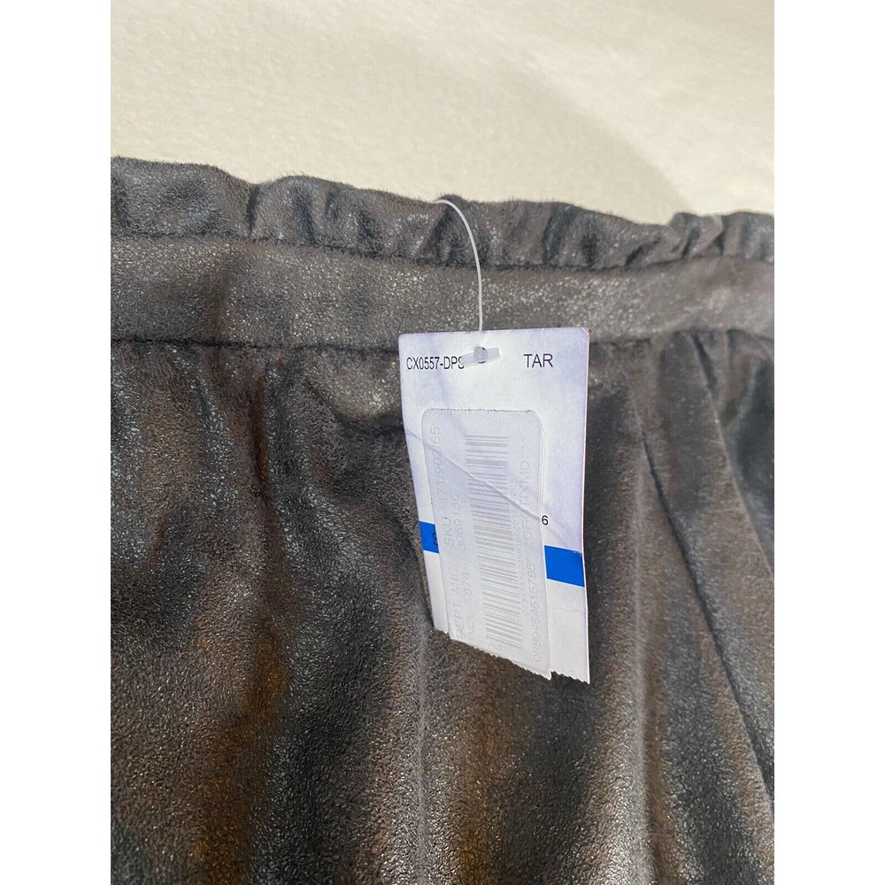 Coco & Jaimeson Faux Suede Black Metallic Skirt new with tags size XL - Picture 2 of 7